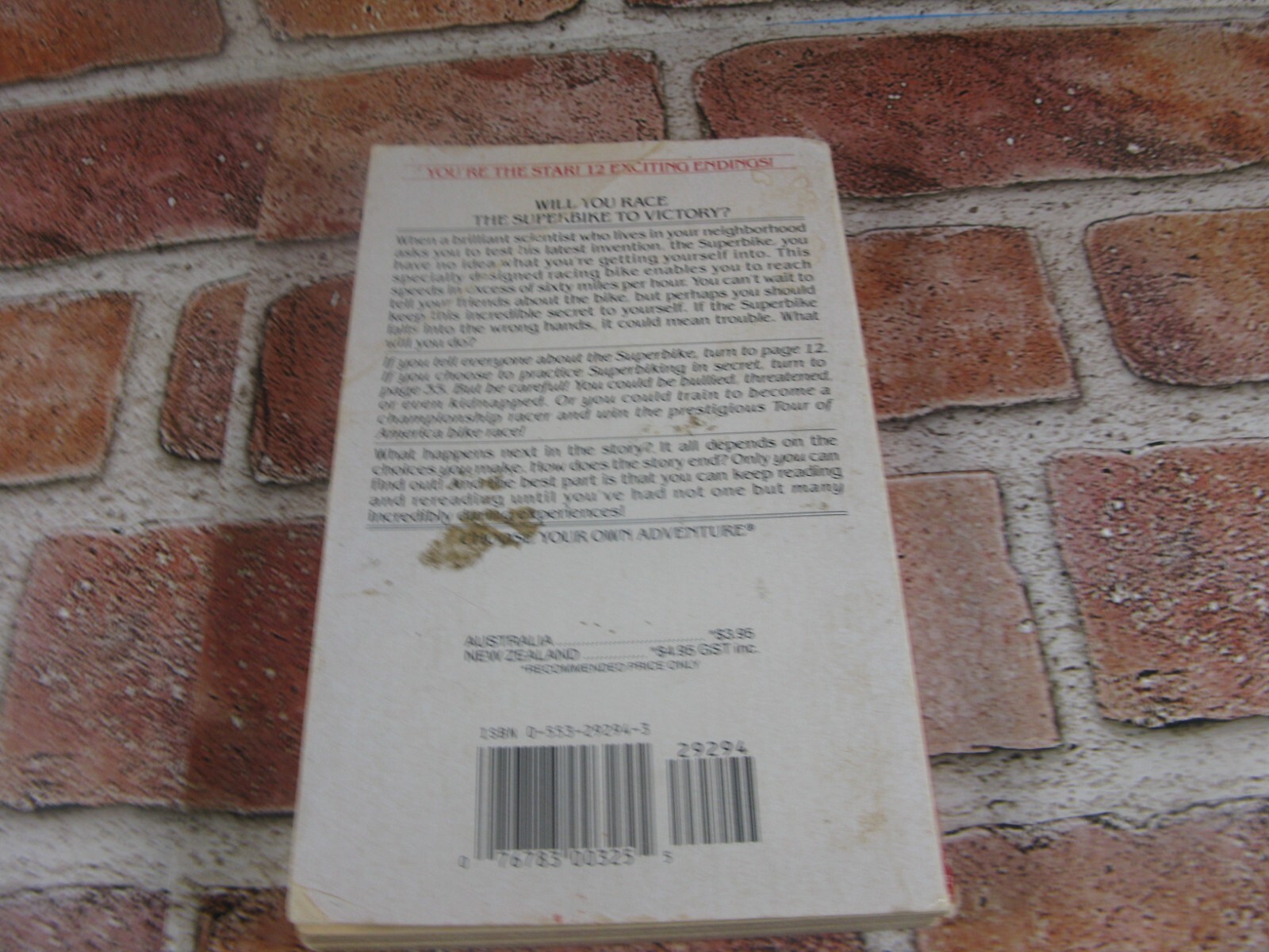 Superbike 1992 CYOA Choose Your Own Adventure #124 Paperback