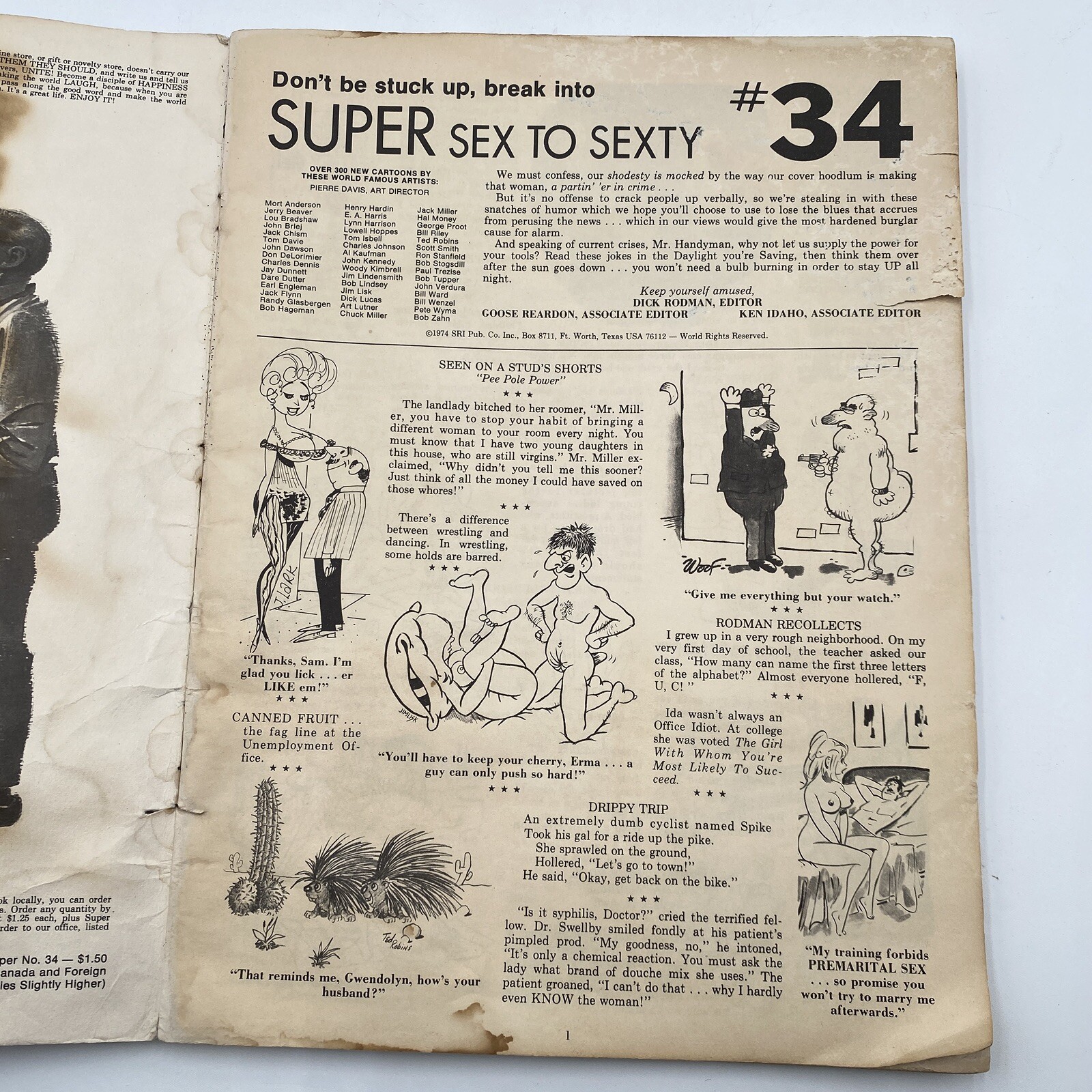 Super Sex To Sexty Vol. 34 Classic American Humor Magazine 1974 Free Ship