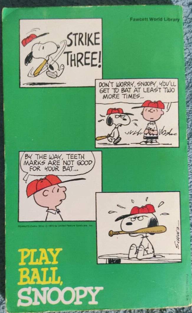 Play Ball, Snoopy, Charles M. Schulz, 1974, Peanuts, Charlie Brown Book