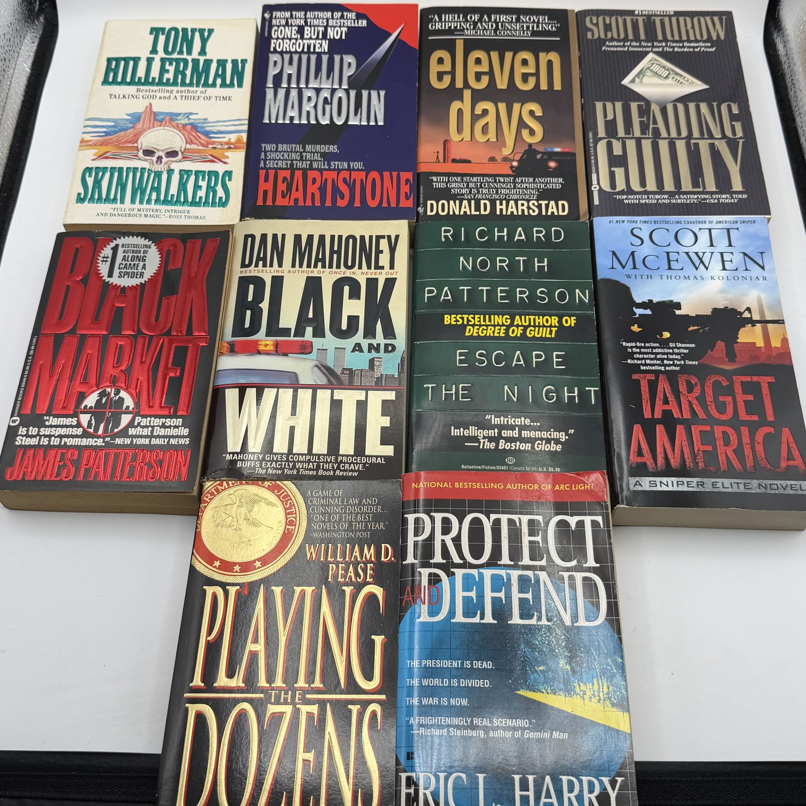 Lot of 10 Thriller Suspense Crime Fiction Paperback Books