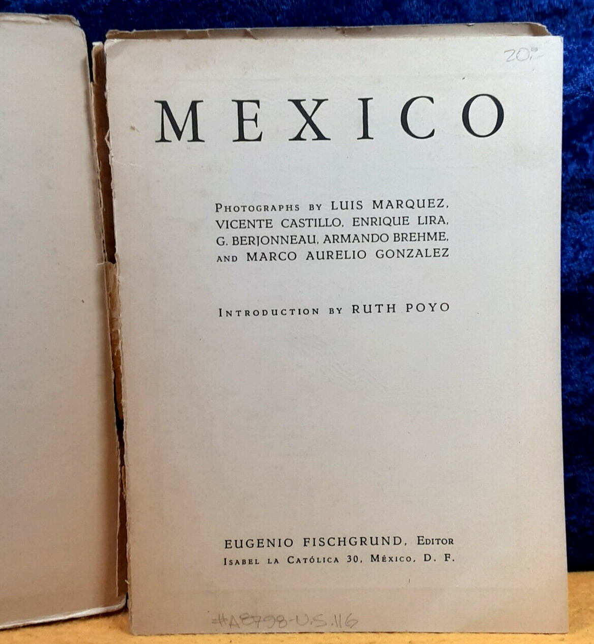 Mexico in Pictures by Eugenio Fischgrund; 1953; pb; Fair