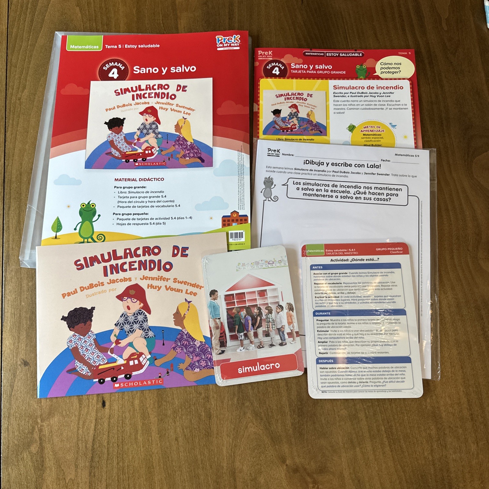 Scholastic Pre K On My Way Espanol Spanish Mathematics Theme 5 Book Set