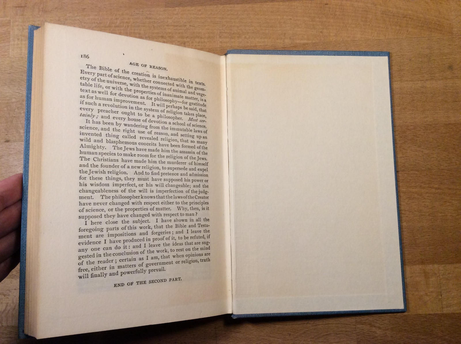 The Age of Reason, Thomas Paine, Ottenheimer Publishers Hardcover w/ Dust Jacket