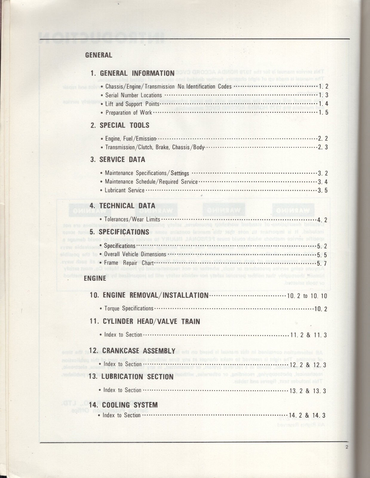 1979 Honda Accord Shop Service Repair Manual (For: 1979 Honda Accord) MN1457