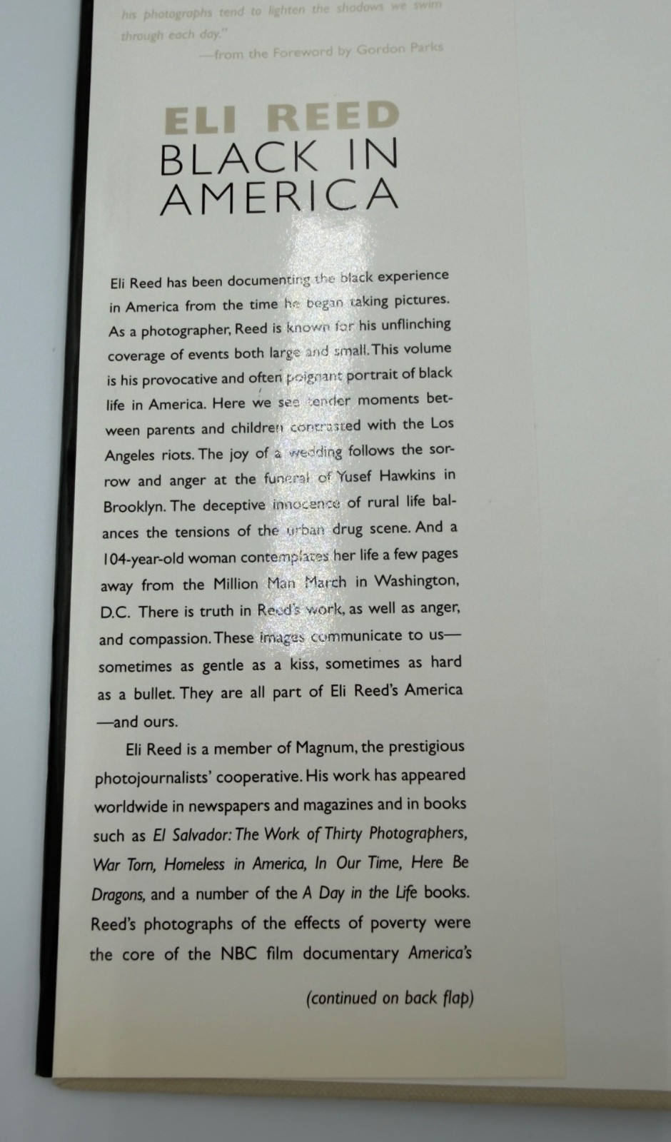 Black in America. First Edition by Eli Reed. Gordon Parks (Foreword)