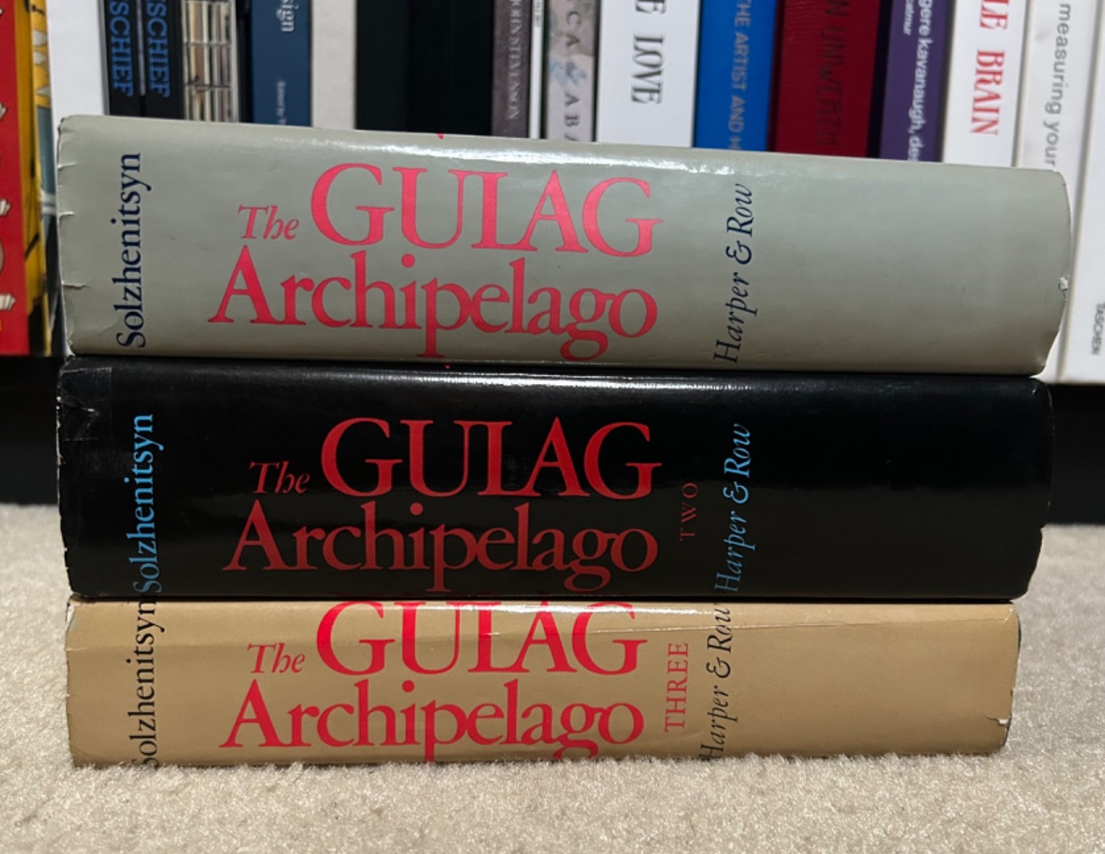 THE GULAG ARCHIPELAGO Solzheinitsyn (3-Book-Set) trilogy HARDCOVER 1 2 3 hc/dj