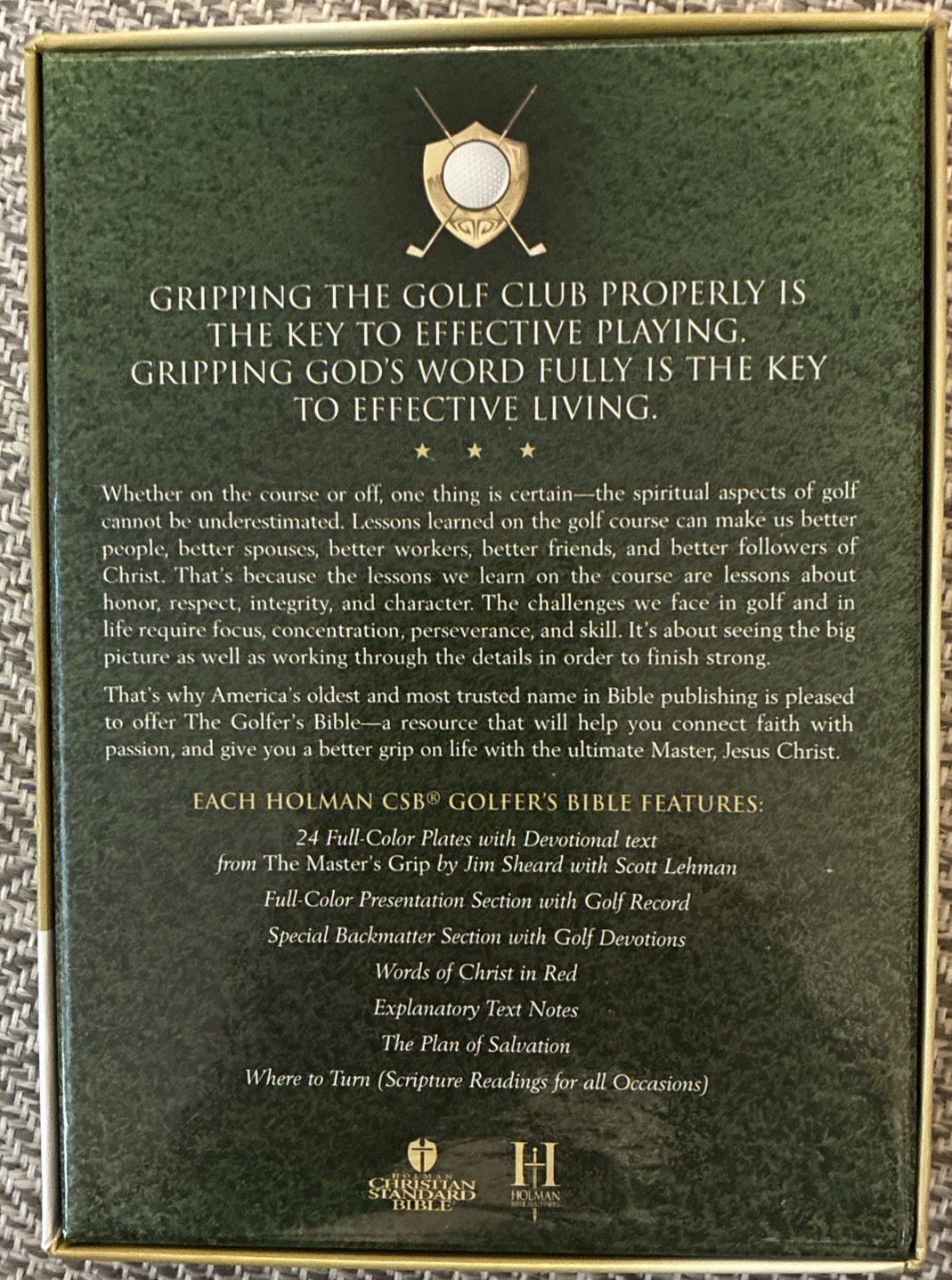 HCSB Golfer’s Bible (Green Bonded Leather) by Holman Bible Editorial Staff…