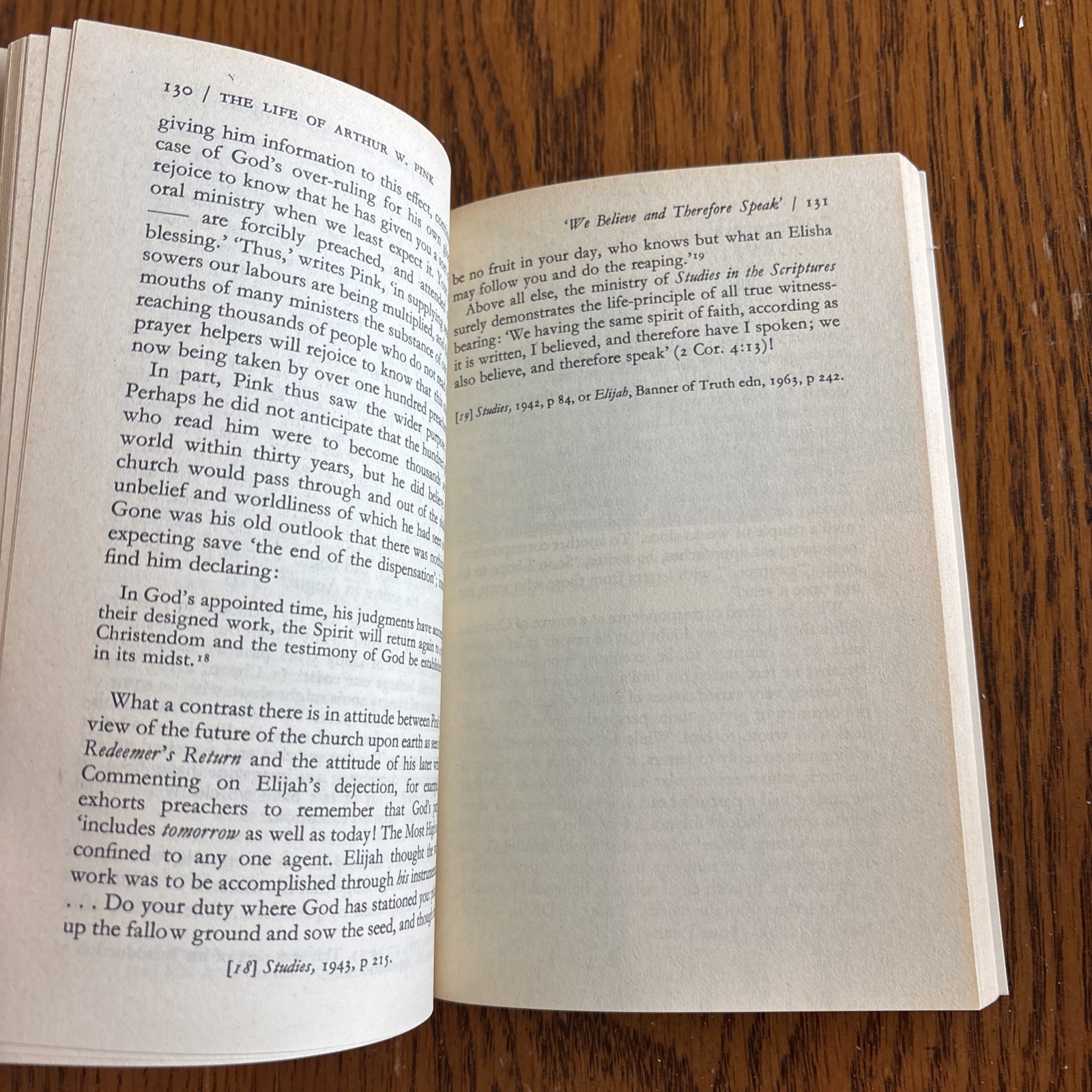 The Life Of Arthur W. Pink By Iain H. Murray PB