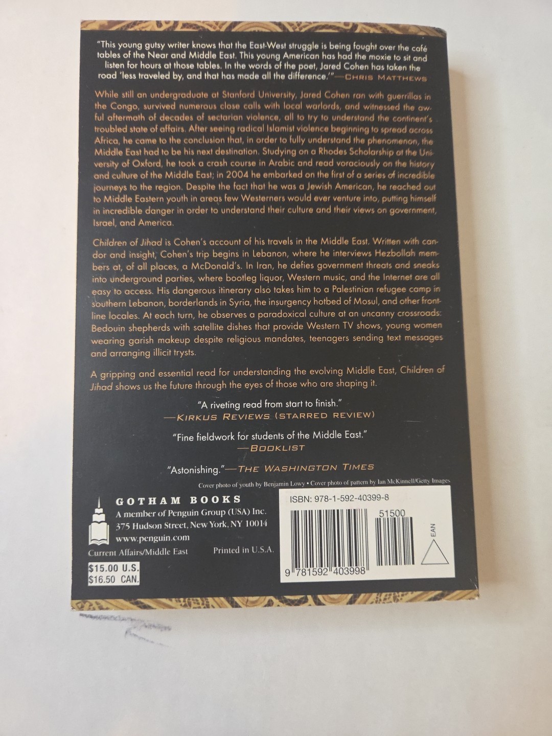 Children of Jihad : A Young American’s Travels among the Youth of the Middle…