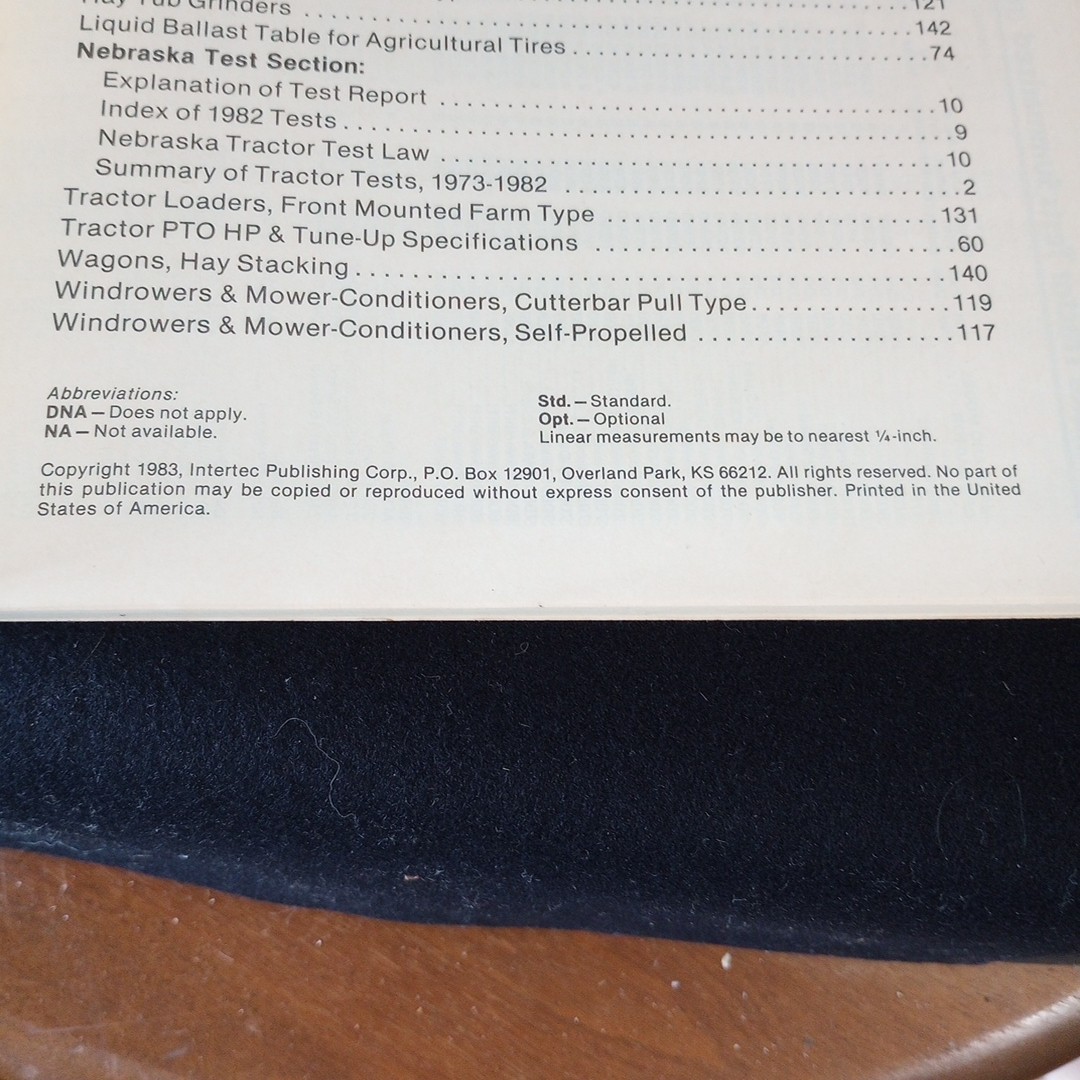 Farm Machinery & Tractor Facts 1983-1984 Edition by Implement & Tractor SC Book
