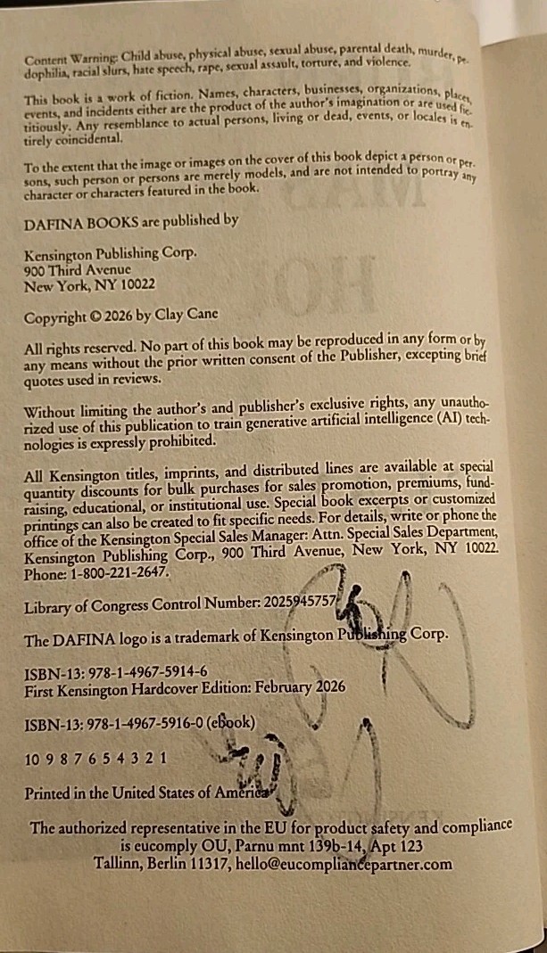 Burn Down Master’s House : A Novel by Clay Cane – Signed Copy 1st/1st