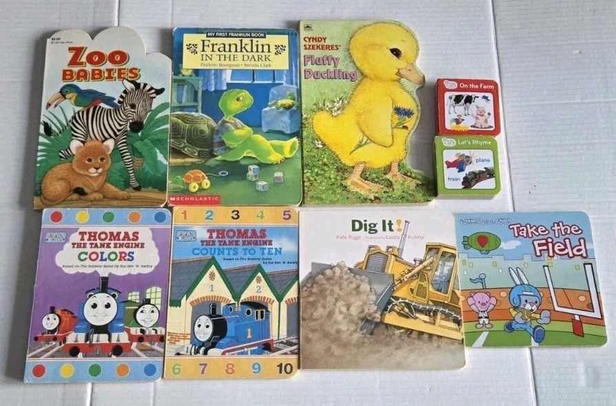 Lot of 9 Board Books for Childrens Kids Toddler Babies Preschool Homeschool