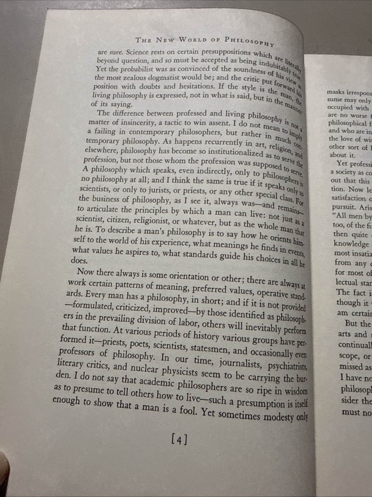 The New World of Philosophy by Abraham Kaplan [1st Printing 1963]