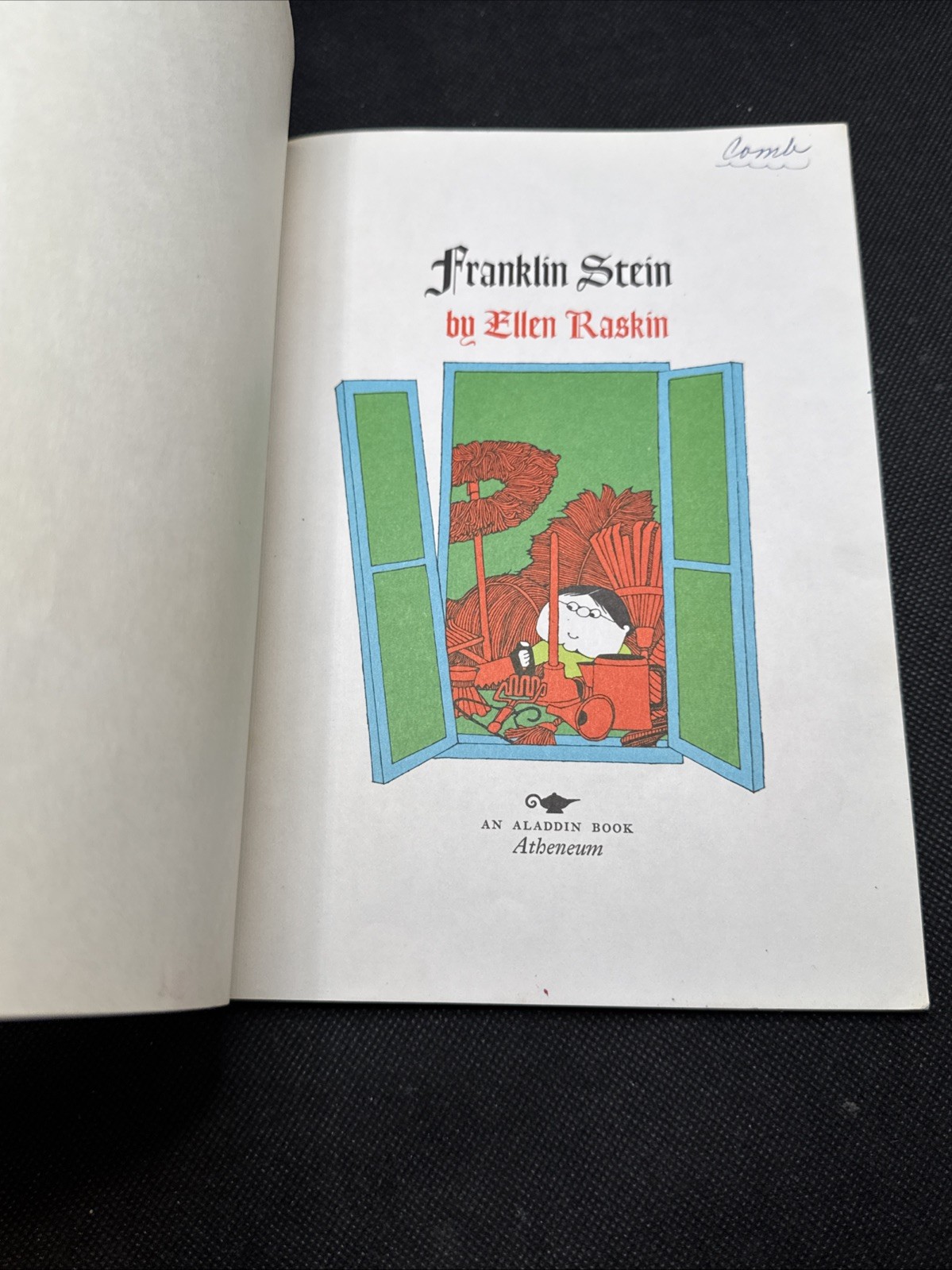 FRANKLIN STEIN : by Ellen Raskin : vintage Aladdin Publishing 1st Edition 1972