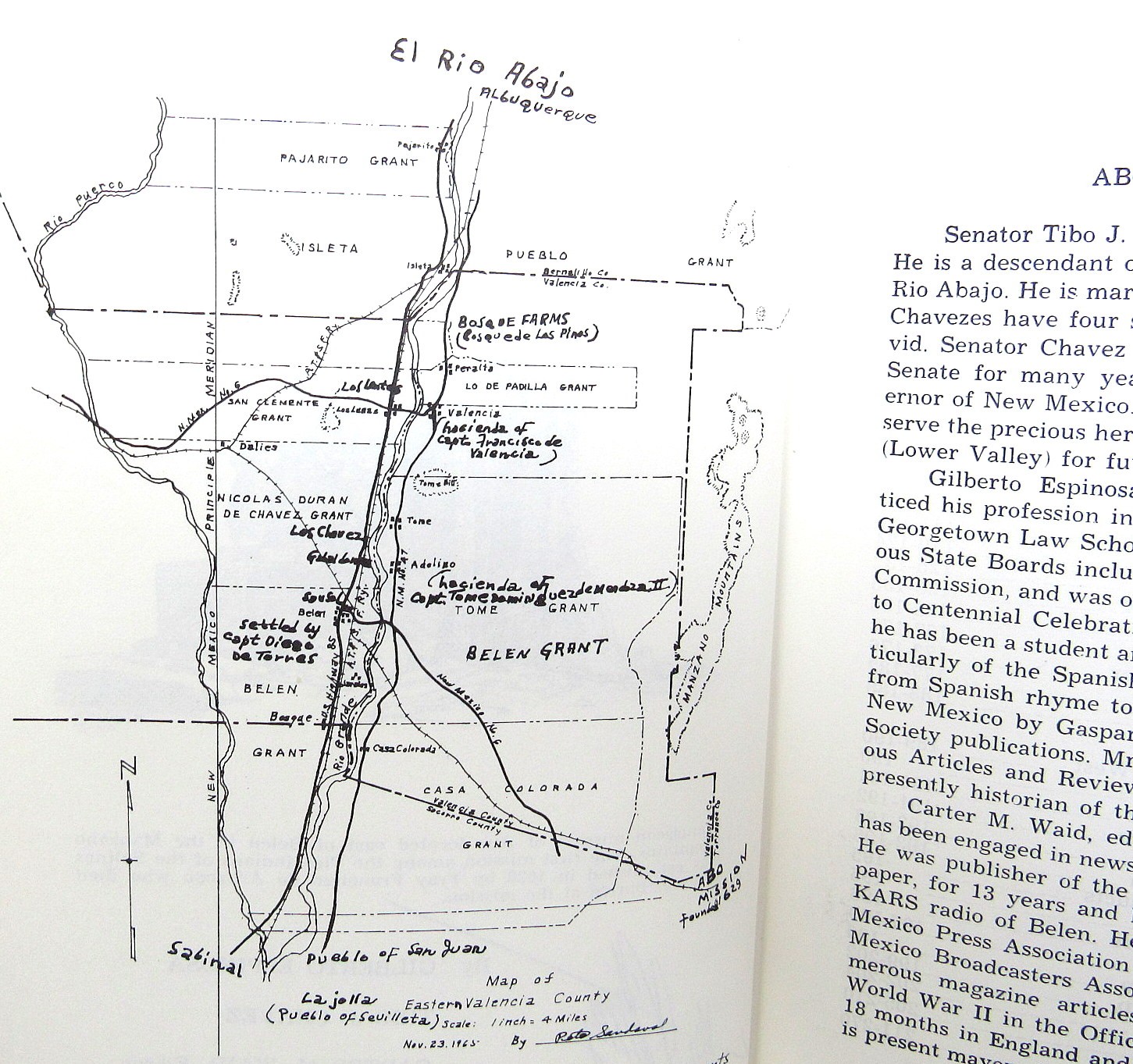 El Rio Abajo Belen Tome Land Grant New Mexico Signed Judge Chavez 269 Pages