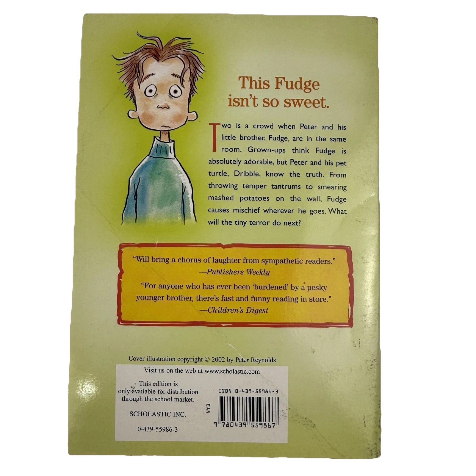 Tales Of A Fourth Grade Nothing Judy Blume Scholastic White PB Kids Humor