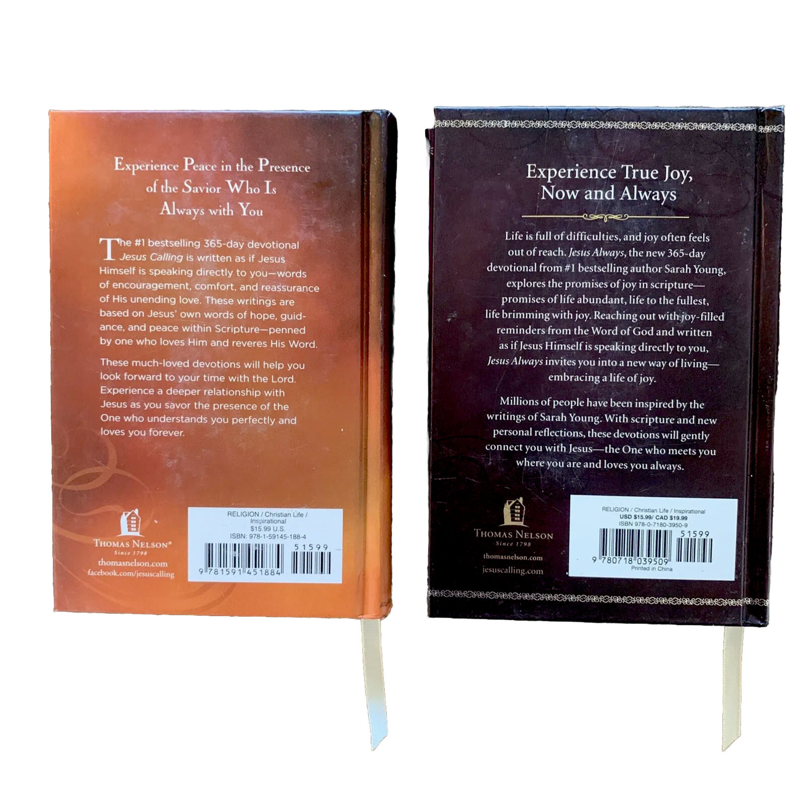 Jesus Calling, Jesus Always Set Of Devotionals by Sarah Young