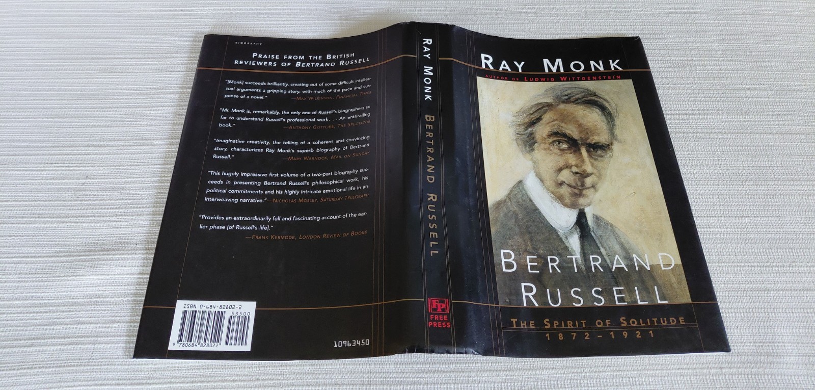 BERTRAND RUSSELL IN TWO VOLUMES: ONE 1872-1921 AND TWO 1921-1970 BY RAY MONK VG
