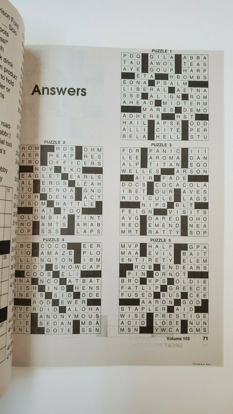 New 4 Large Print Great Big Crosswords Kappa Puzzle Books Vol#159-164 Fun Hobby