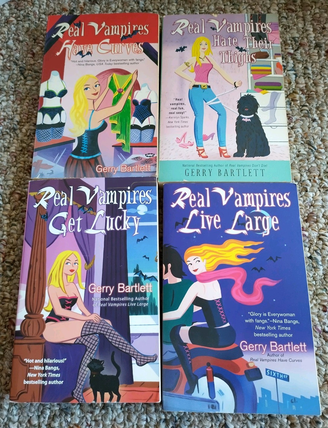 Gerry Bartlett – Lot of 4 PB Real Vampires Get Lucky, Live Large, Have Curves ++