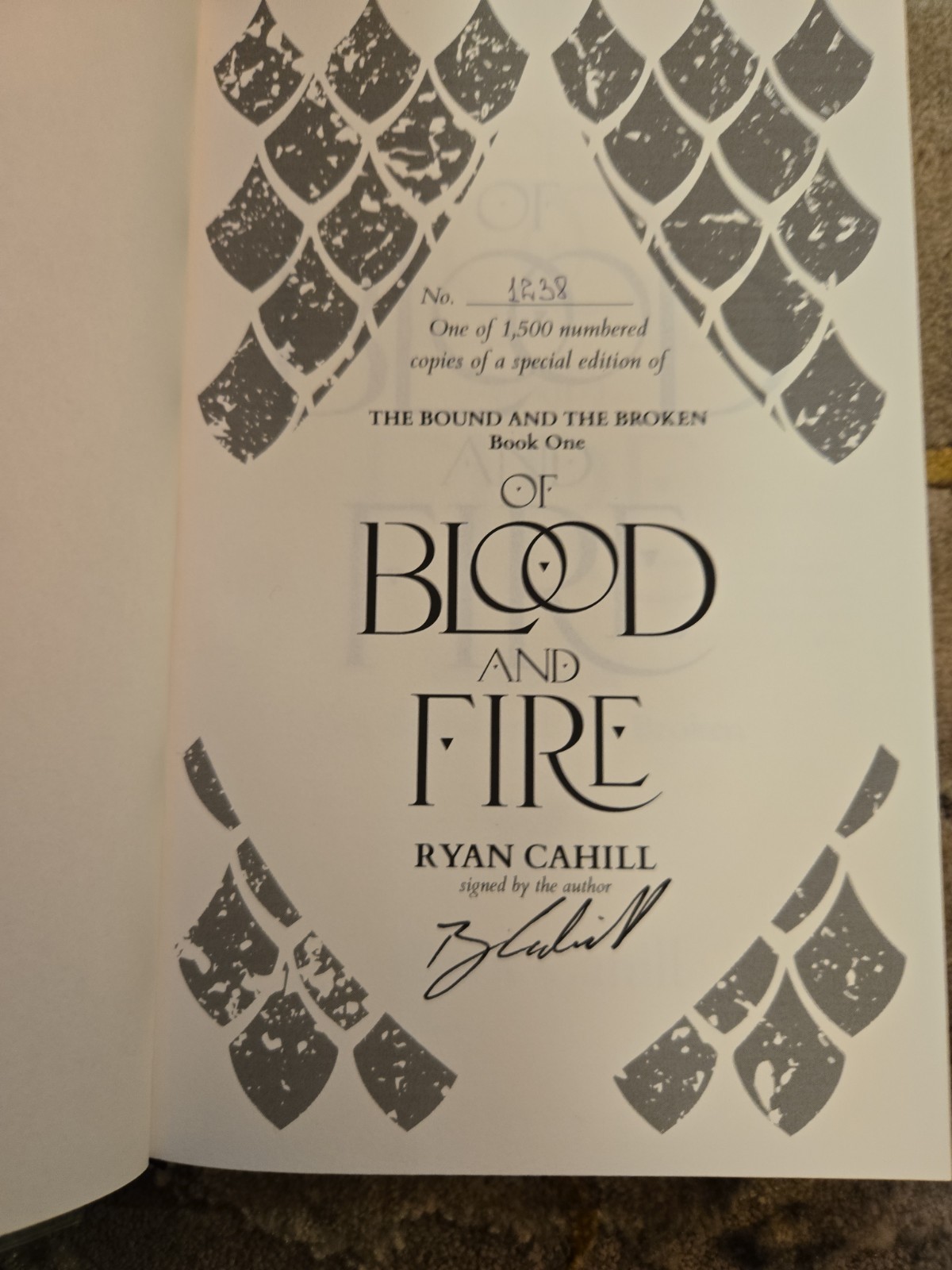 Broken Binding – Bound And The Broken – With Rights Signed Numberd – Ryan Cahill