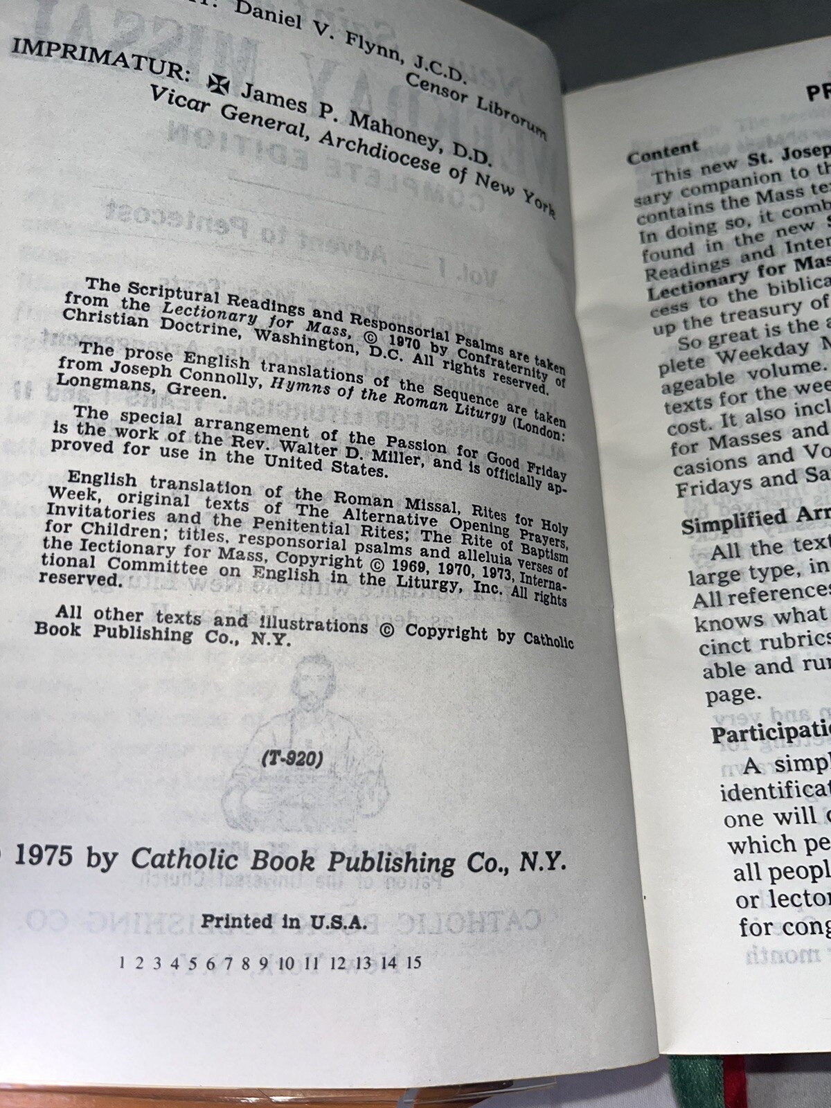 St. Joseph Weekday Missal, Complete Edition, Vol. 1, Advent to Pentecost -⭐
