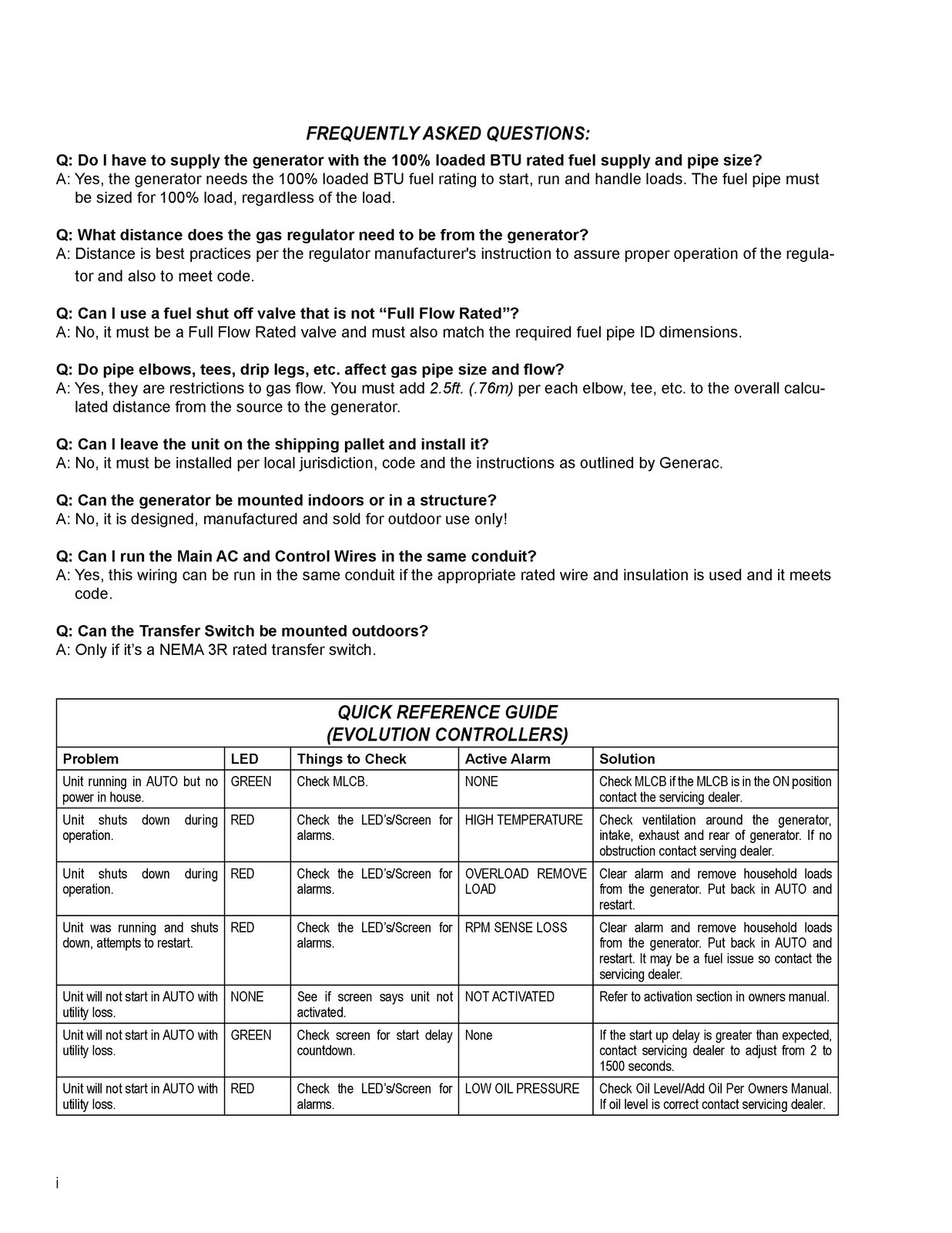 GENERAC Air Cooled Evolution Nexus Diagnostic Repair Manual – WIRE FASTENED