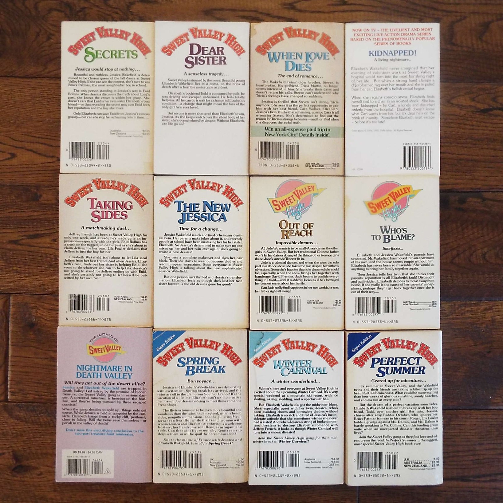 Lot 12 SWEET VALLEY HIGH Series Vtg Books by Francine Pascal