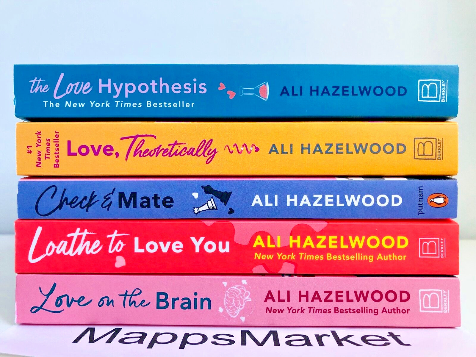SIGNED by Ali Hazelwood 5-Book Bundle Love Hypothesis, Love on the Brain & more