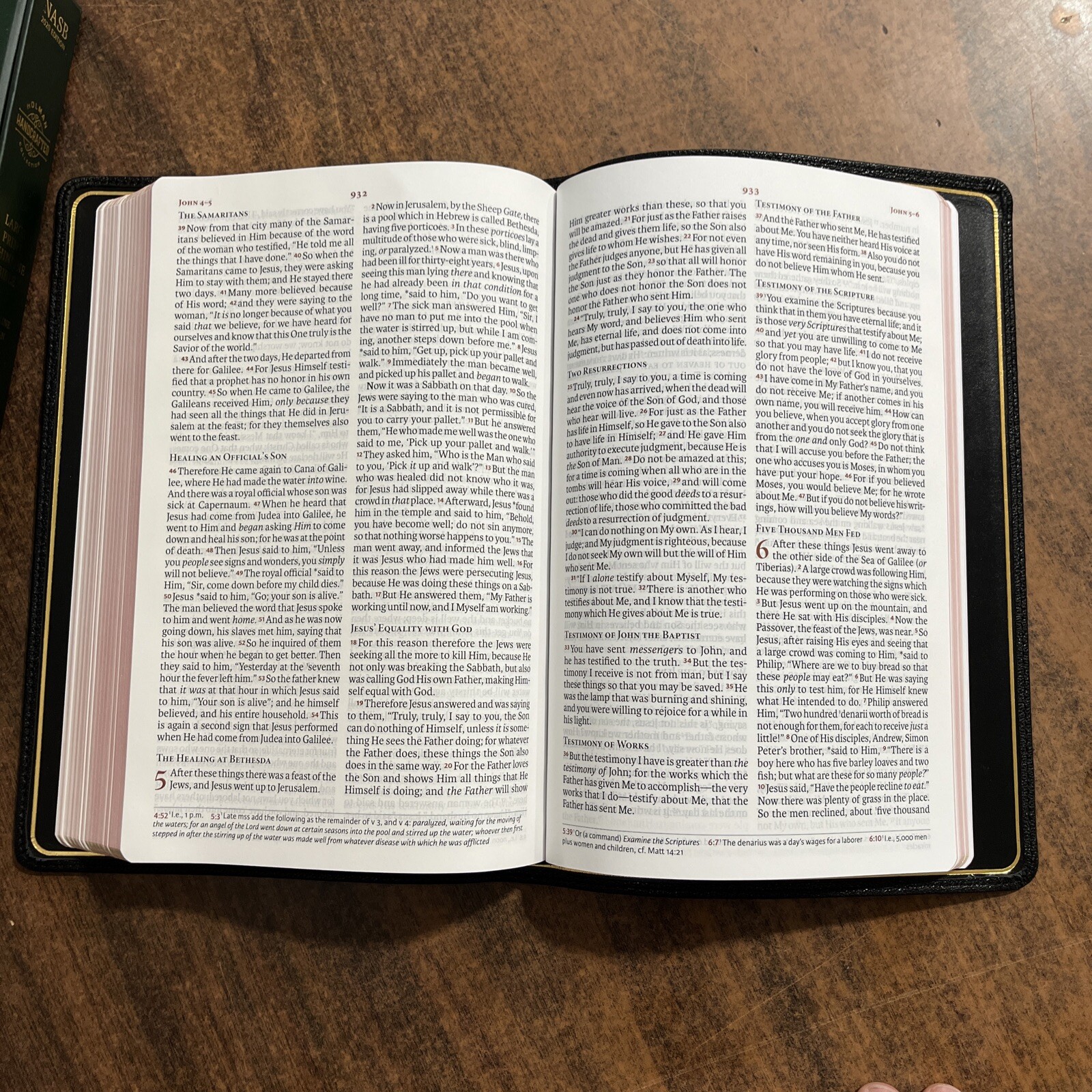 NASB Large Print Thinline Bible – NASB 2020 – Black Goatskin Genuine Leather