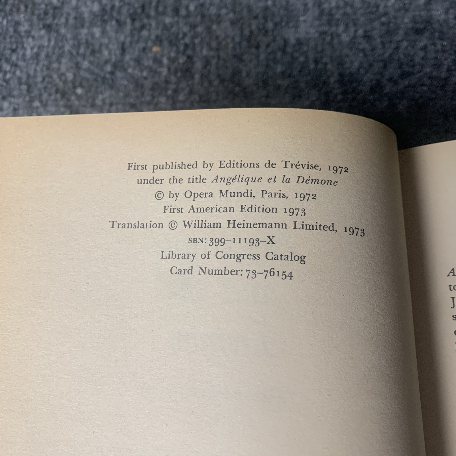 Angelique and the Demon by Sergeanne Golon Hardcover, Book, Vintage 1973