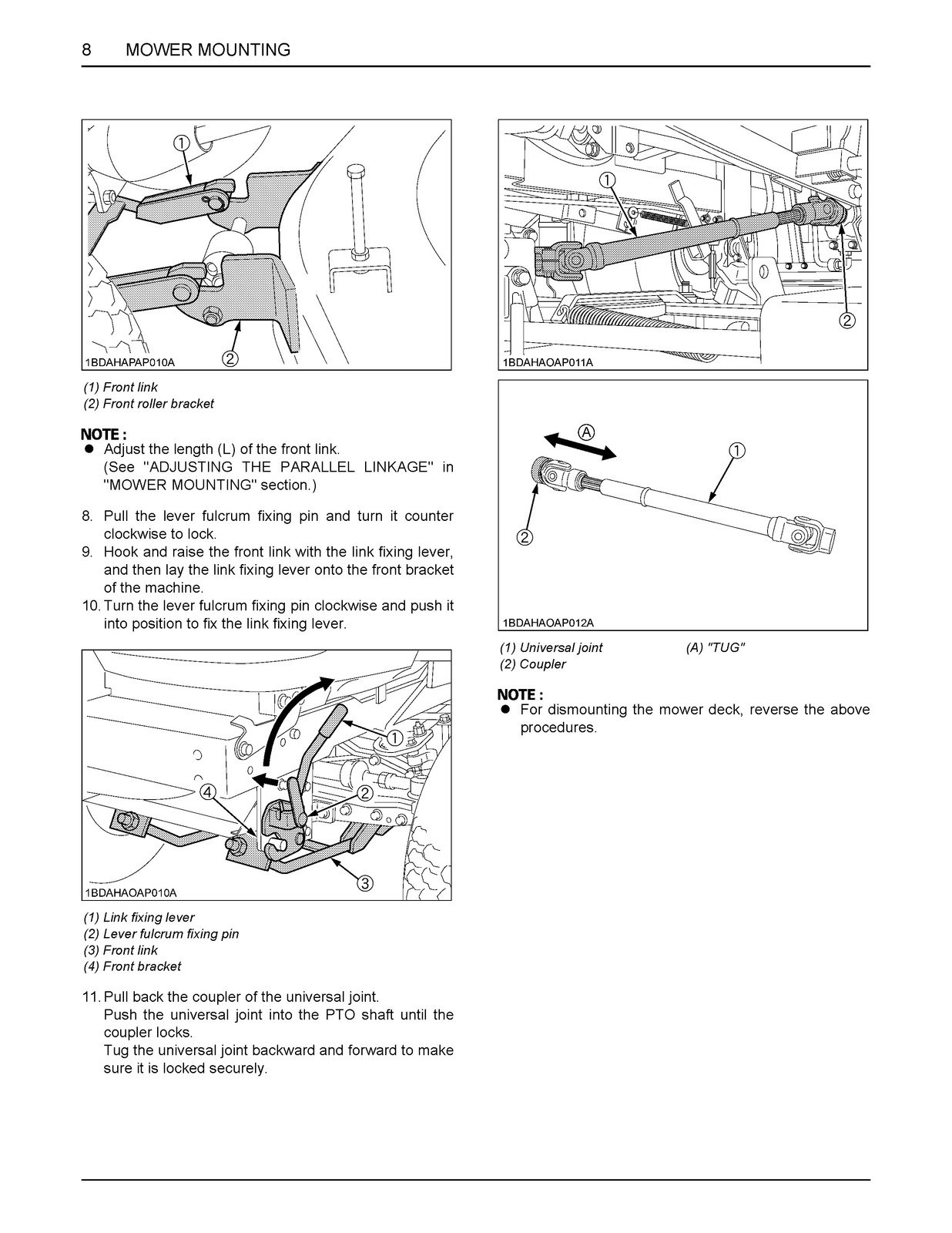KUBOTA GR2020G GR2120 GR2120AU Operators Manual 2017 – BOUND – COVERS – FOLDOUTS