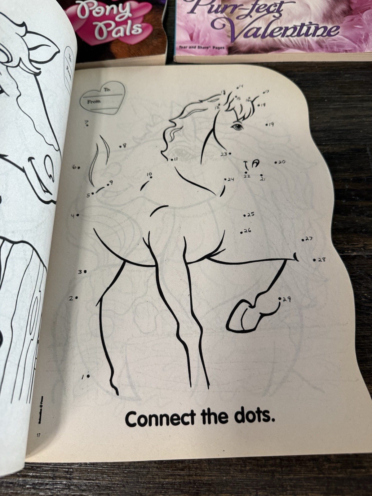 3 New Vintage Sweetheart Activity & Coloring Books 2 Identical Horse 1 Kitten