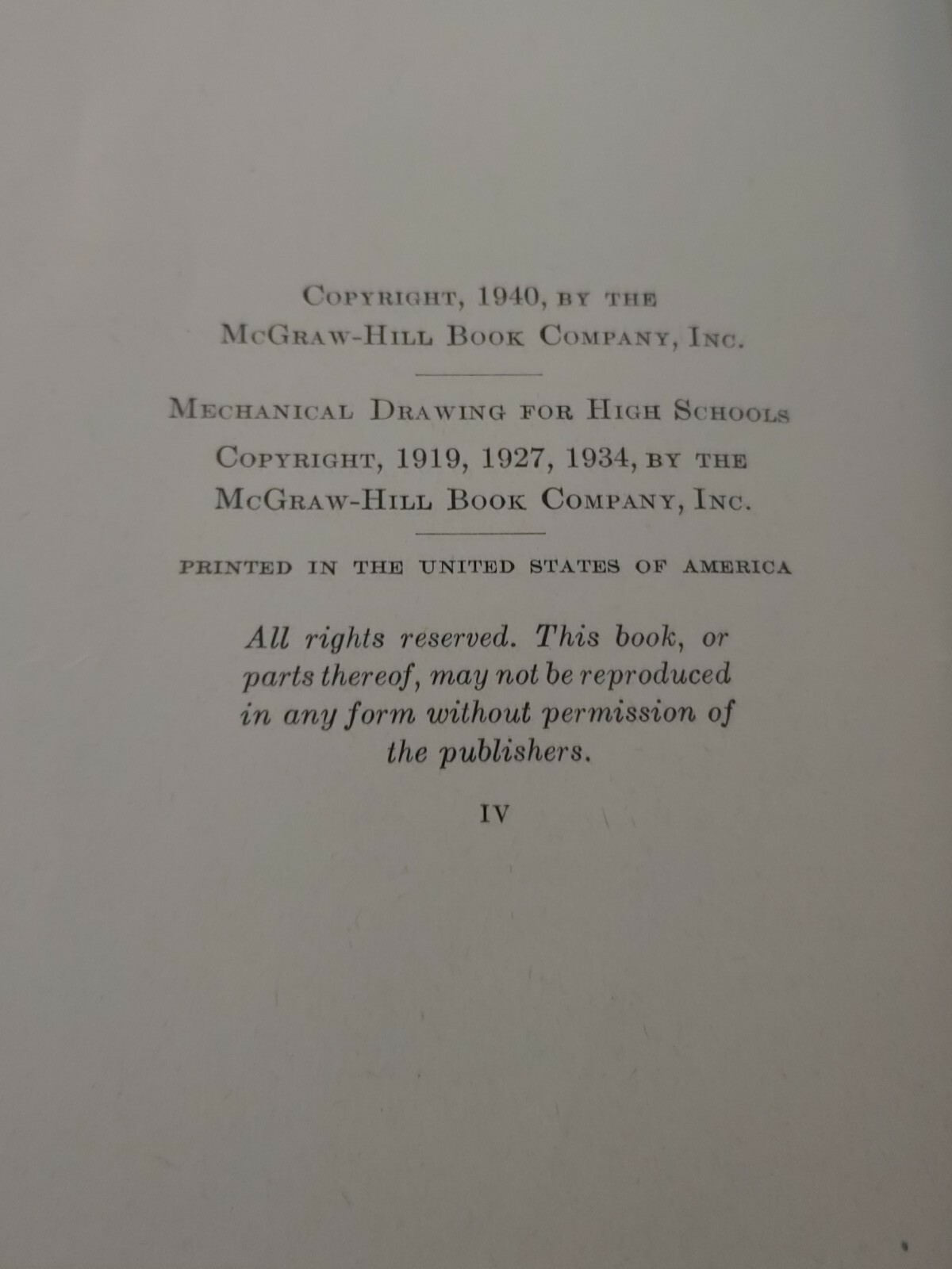 Mechanical Drawing by French and Svensen (1940) Hardcover