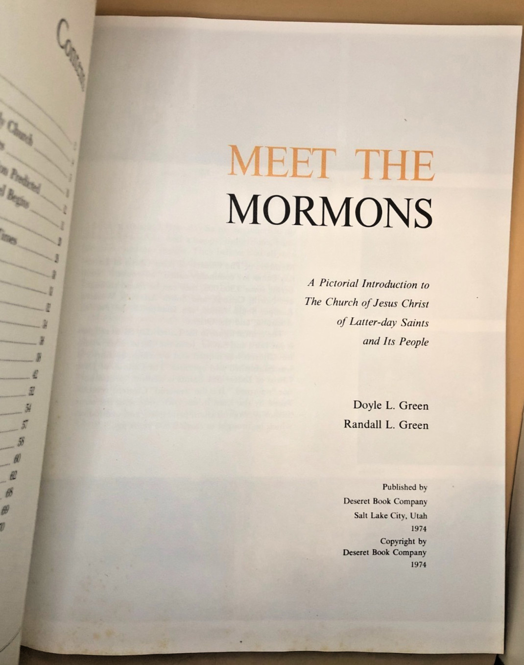 Meet the Mormons Pictorial LDS 1974 OLD VINTAGE GOD JESUS RELIGION BOOKLET
