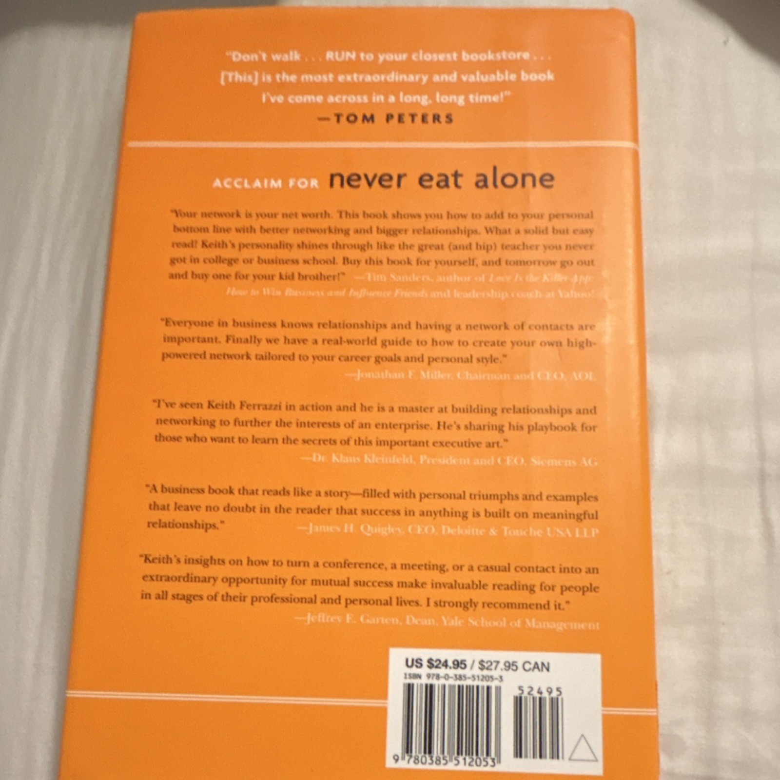 Never Eat Alone Keith Ferrazzi Tahl Raz Hardcover Business Communication