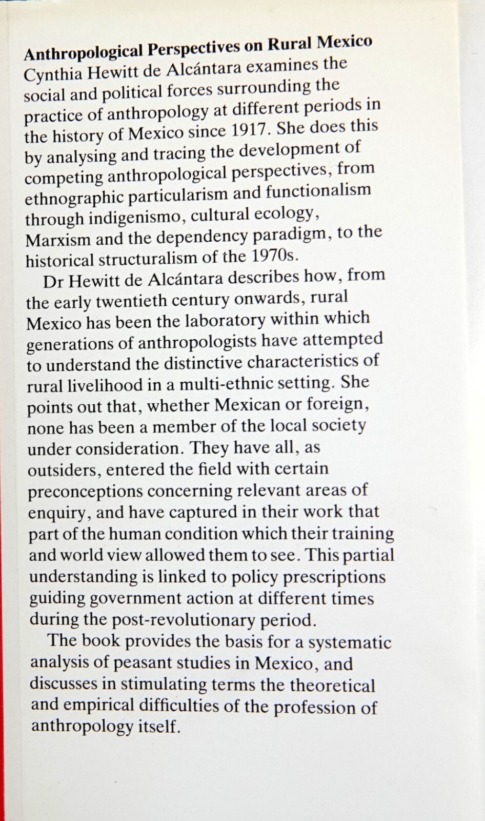 Anthropological Perspectives on Rural Mexico Hardcover Cynthia H.