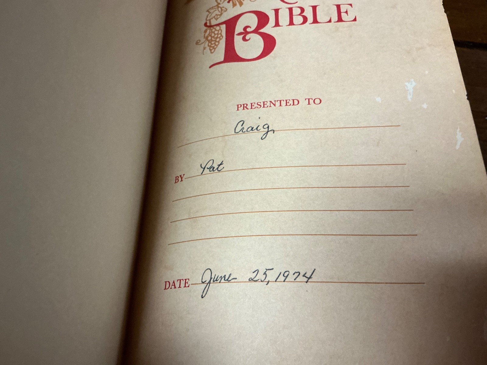 KJV Holy Bible References Red Letter Brown Genuine Leather 1970 Nelson