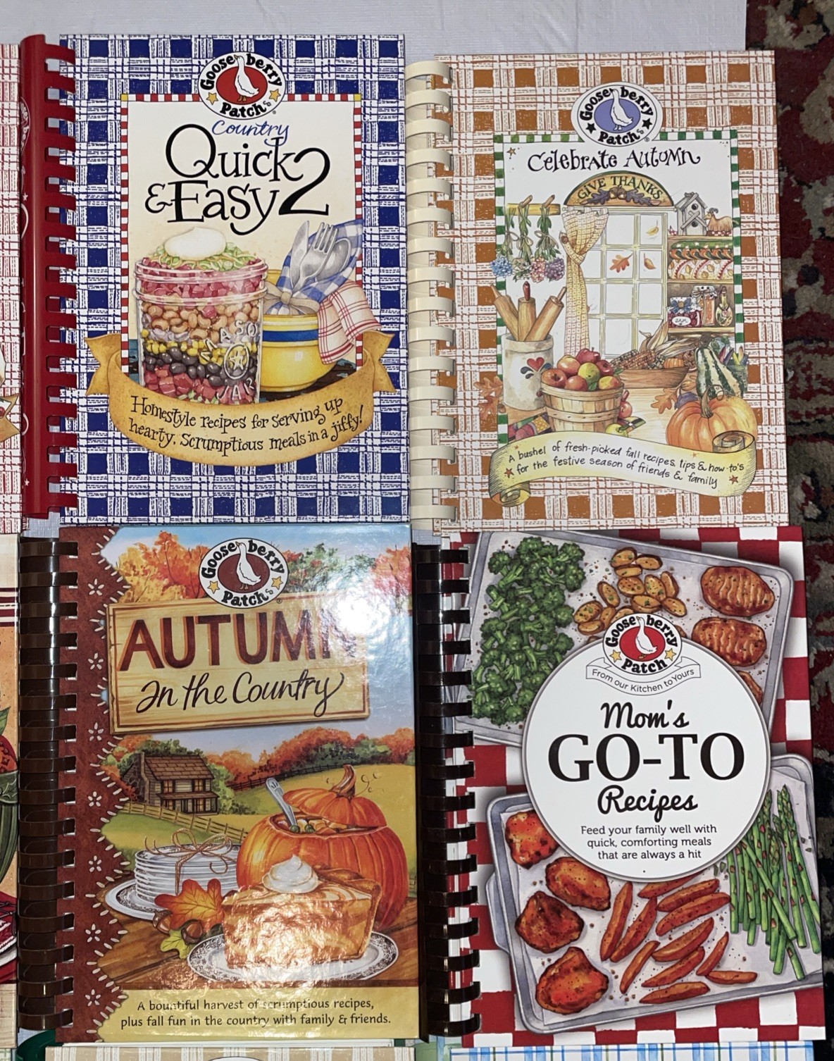 Huge Lot Of 16 Goose Berry Patch Spiral Bound Variety Cookbooks EUC