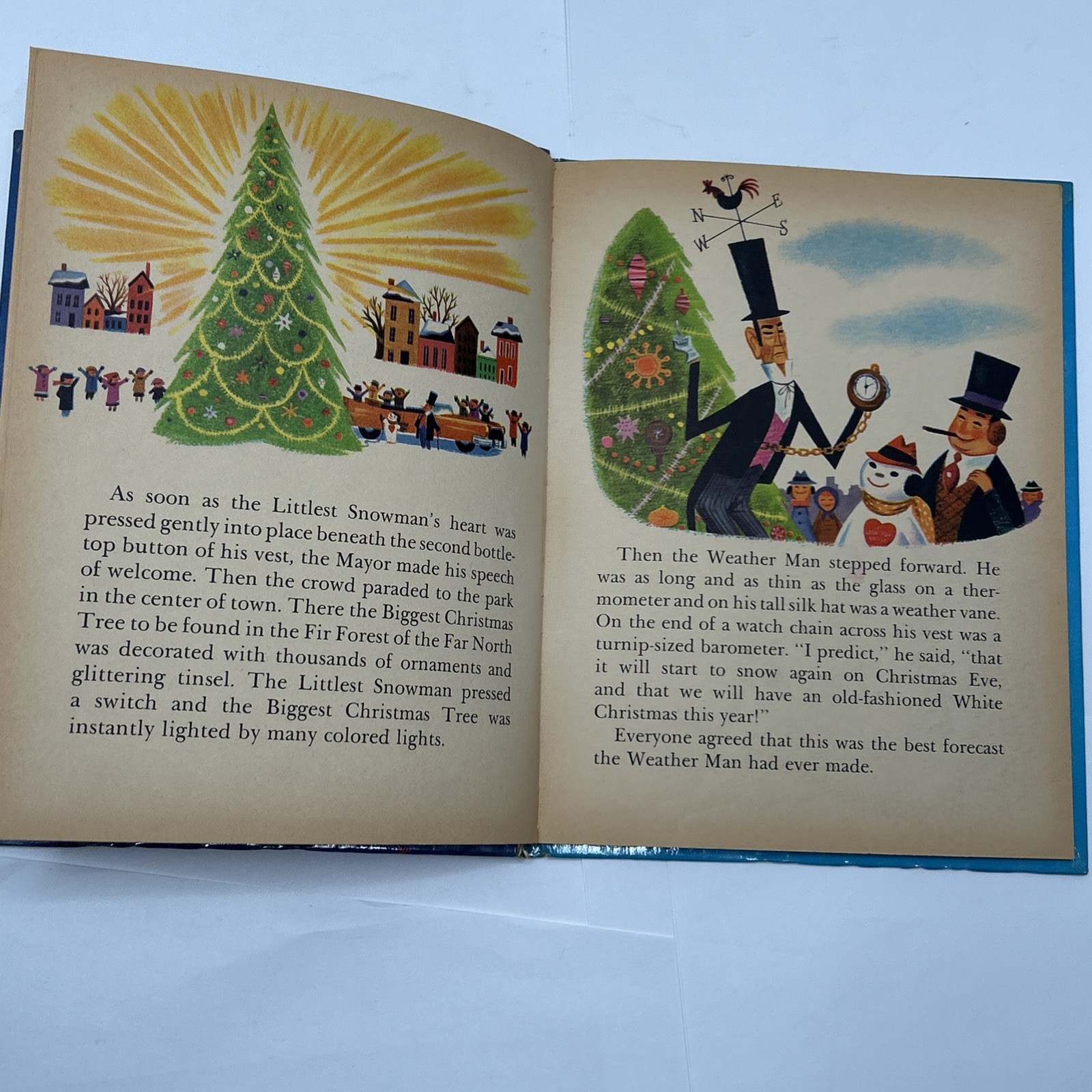 THE LITTLEST SNOWMAN Wonder Books 1958 Charles Tazewell Snow Ball 29 cent mark