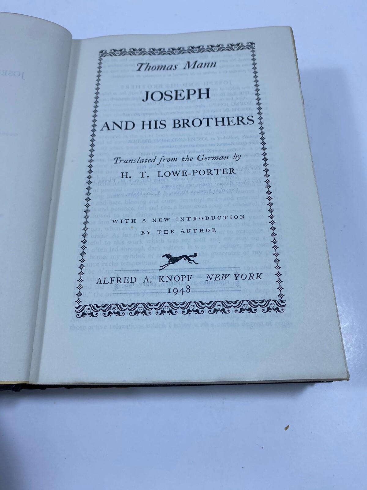 Joseph and His Brothers by Thomas Mann Vintage Hardcover Alfred A. Knopf
