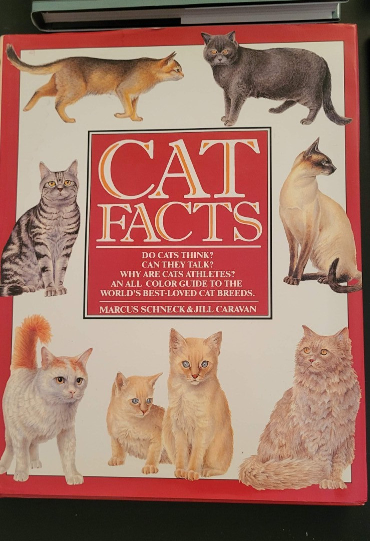 Lot 4 assorted books about cat breeds and facts