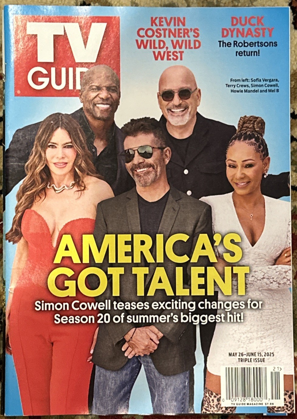 TV GUIDE MAGAZINE MAY 26- JUNE 15 2025 AMERICA’S GOT TALENT DESTINATION X