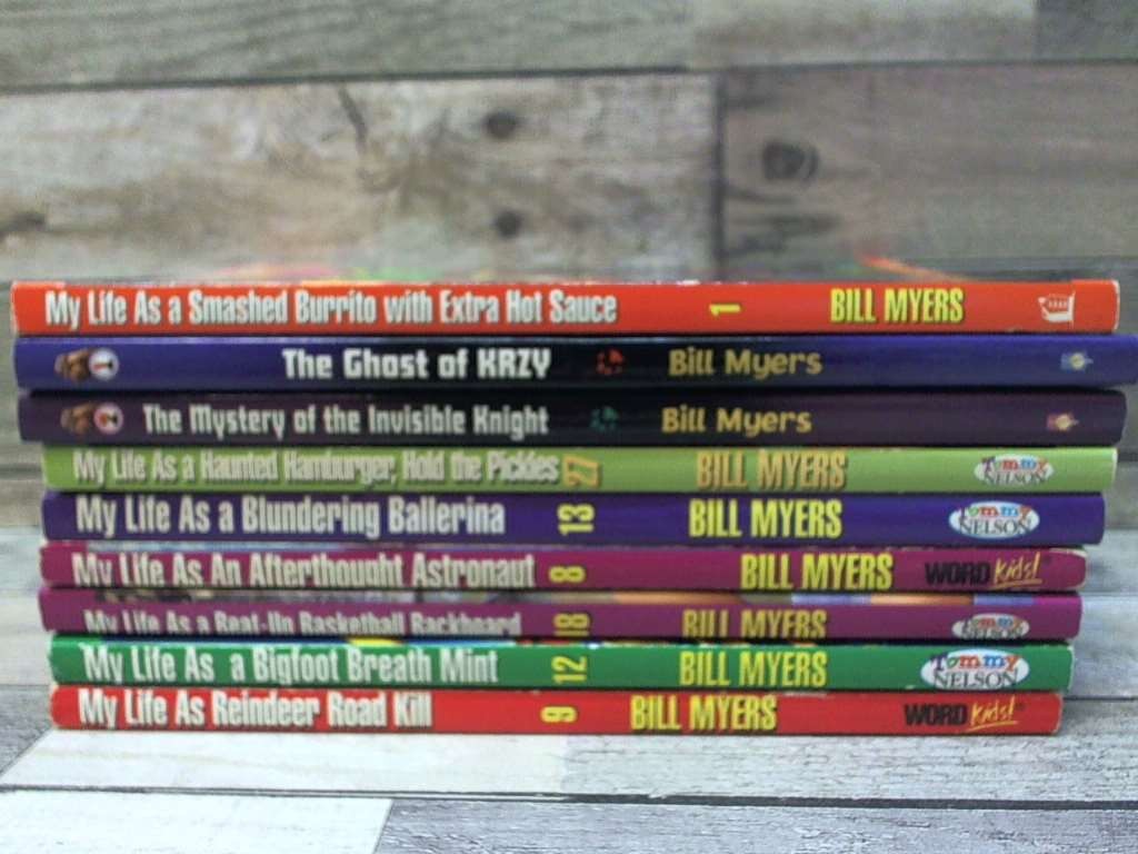 7 Bill Myers Worlds of Wally McDoogle and 2 Bloodhounds books series. No slipcas