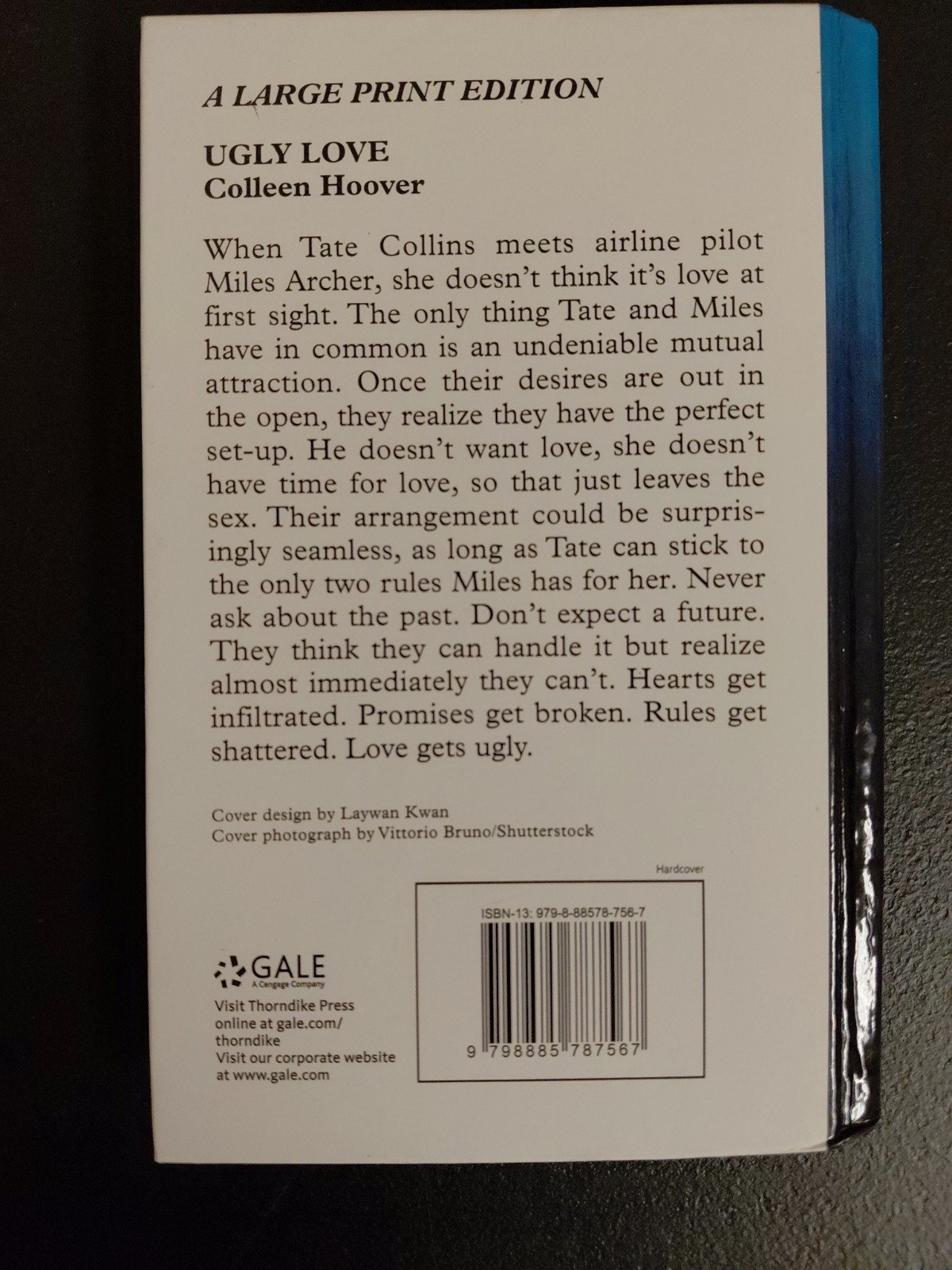 UGLY LOVE: A NOVEL (THORNDIKE PRESS LARGE PRINT ROMANCE) BY Colleen Hoover