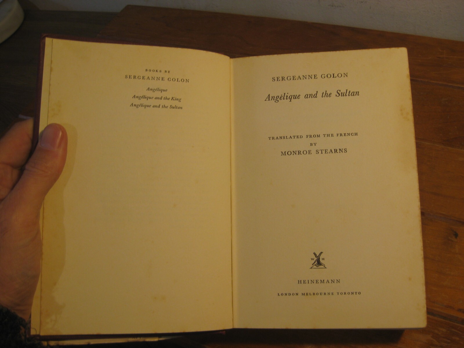 ANGELIQUE AND THE SULTAN (1961) Sergeanne Golon (1st English Language Ed) HC/DJ