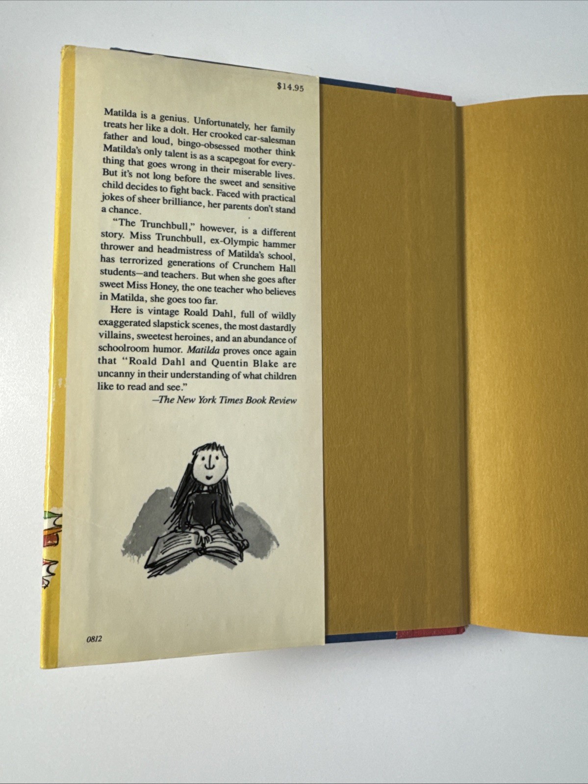 Matilda by Ronald Dahl — Hardcover, DJ — 1st Edition, 3rd Print — 1988 Viking