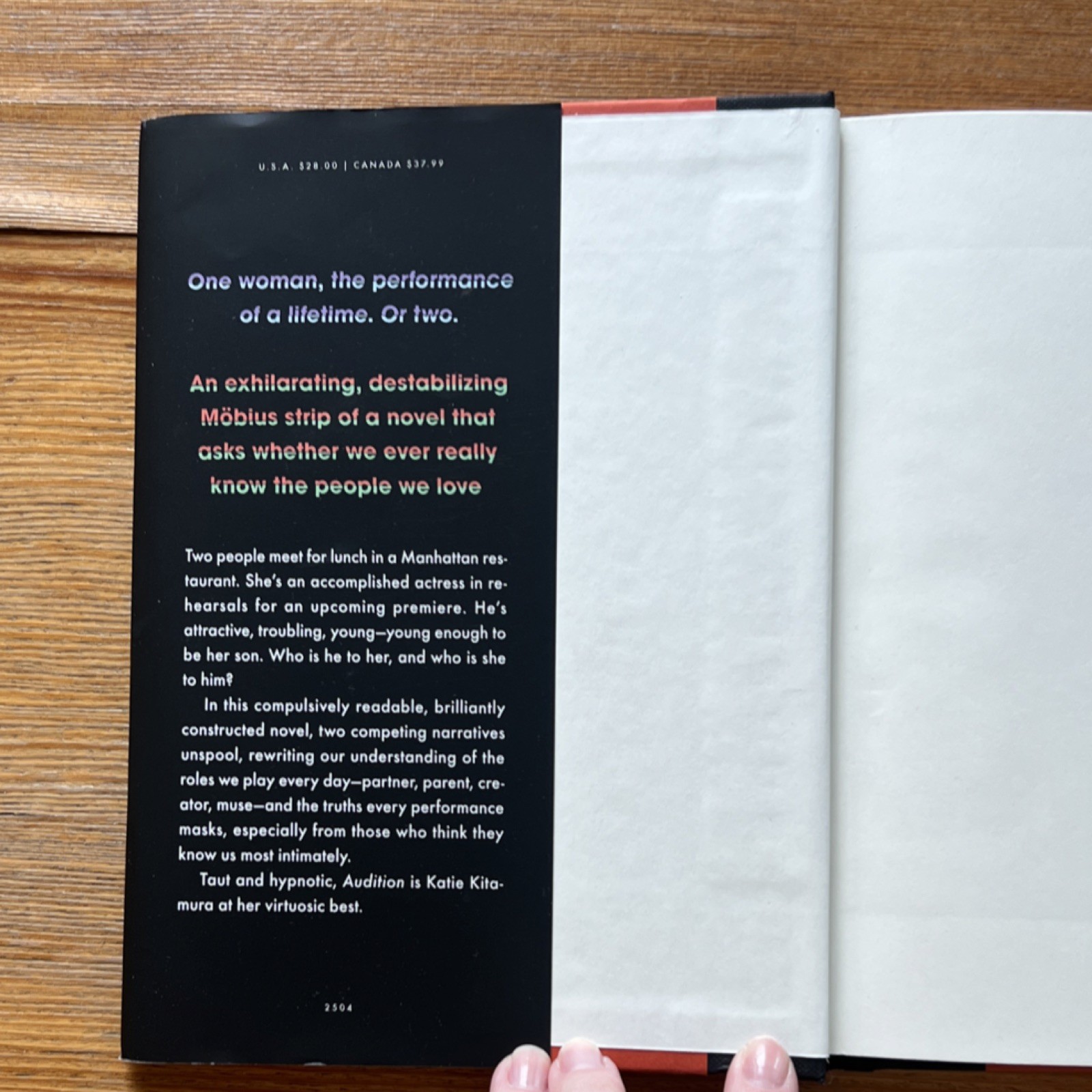 Katie Kitamura Audition: A Novel Hardcover 2025 w/ Dust Jacket Literary Fiction