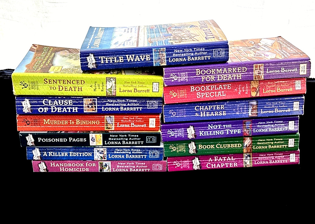 Lot of 13 Lorna Barrett AKA Lorraine Bartlett A Booktown Mystery Cozy Mysteries