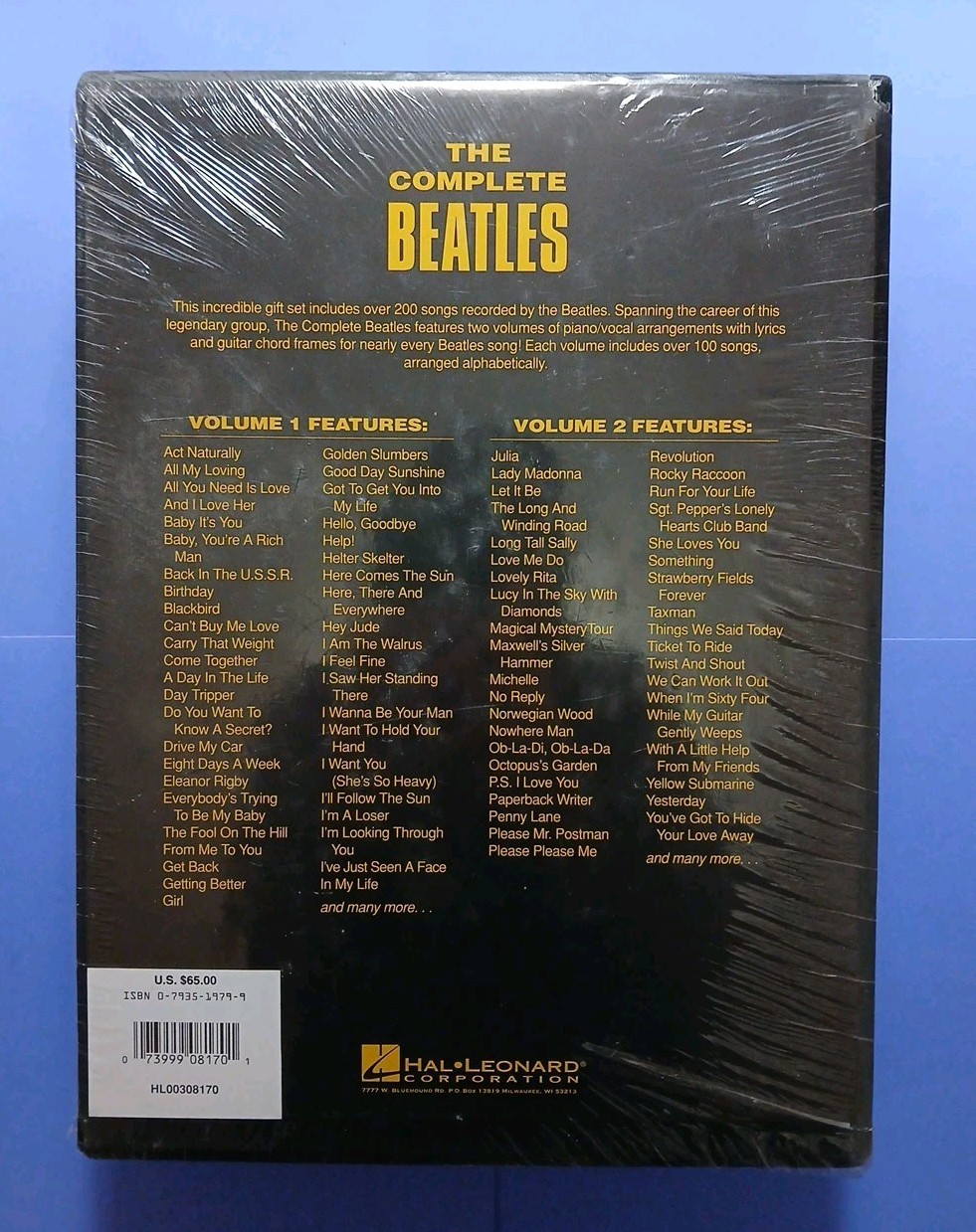 The Complete Beatles Volumes One And Two 1 & 2 Gift Pack Artist Songbook SEALED
